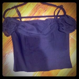 Gothic cold shoulder top